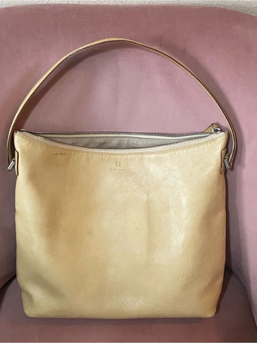 kate spade tan leather shoulder bag